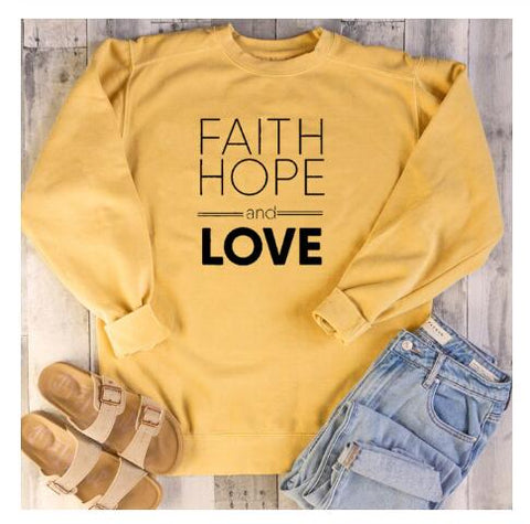 Faith Hope and Love Sweater
